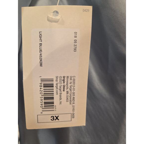 NEW A New Day Women's Solid Light Blue Maxi Slip Skirt Plus Size 3X - Picture 3 of 3